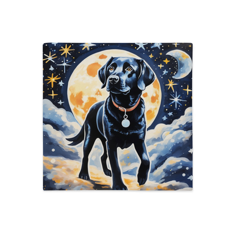 PugMug Custom Black Labrador Retriever Premium Pillow Case