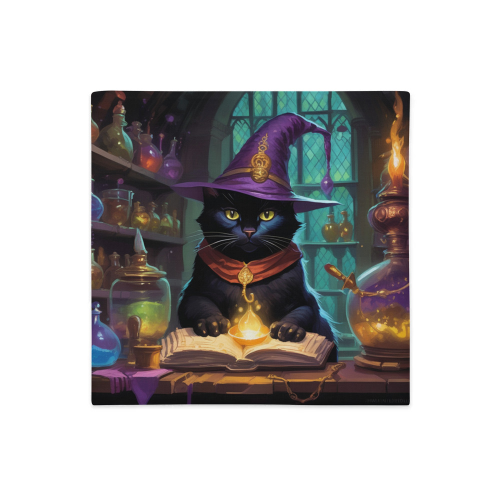 PugMug Custom Black Exotic Cat Premium Pillow Case