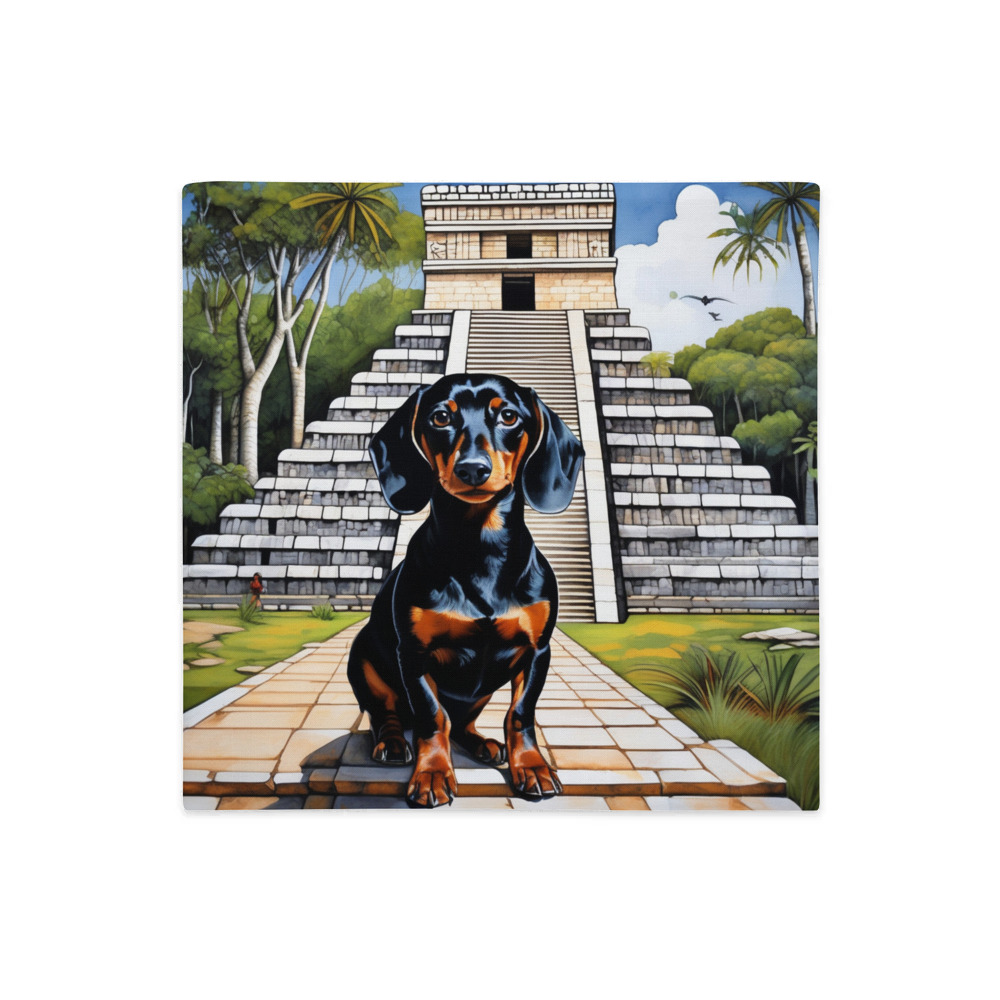 PugMug Custom Black Dachshund Premium Pillow Case