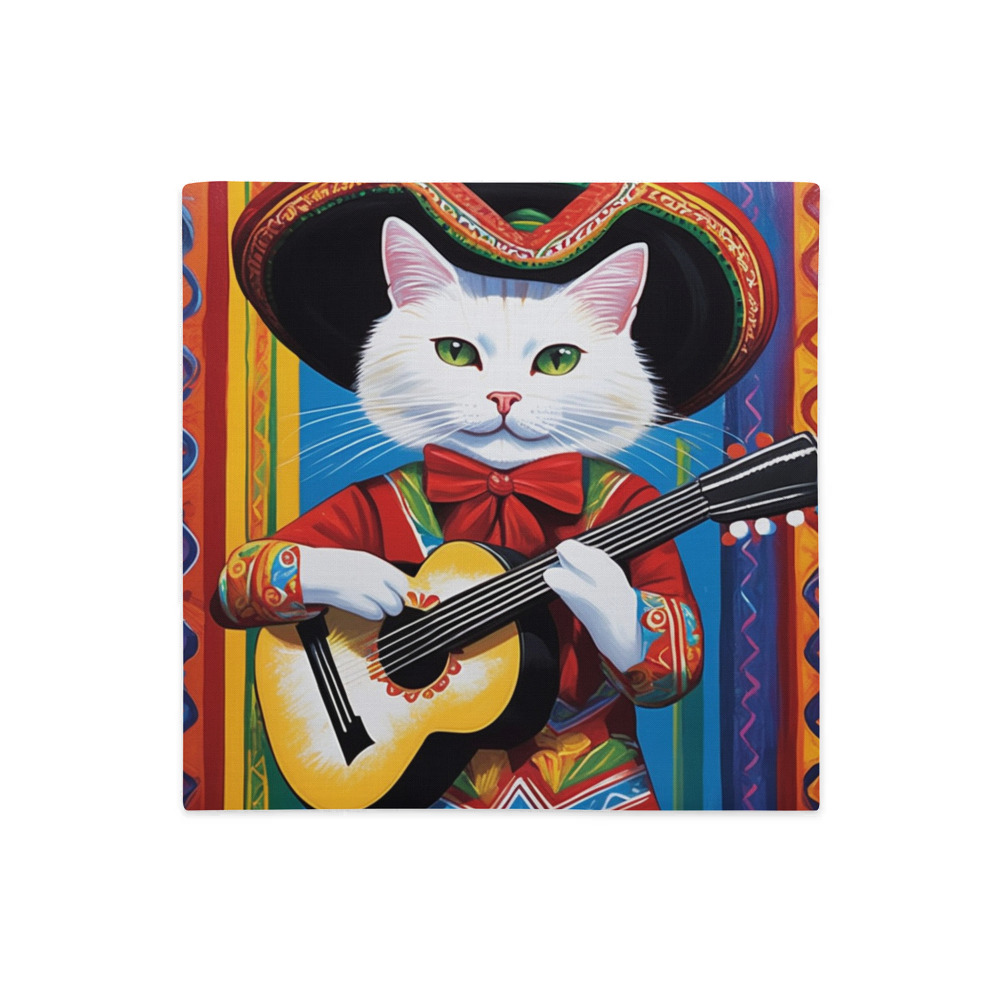 PugMug Custom White Companion Cat Premium Pillow Case