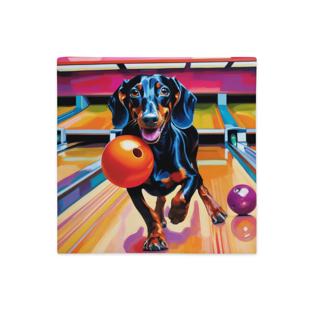 PugMug Custom Black Dachshund Premium Pillow Case