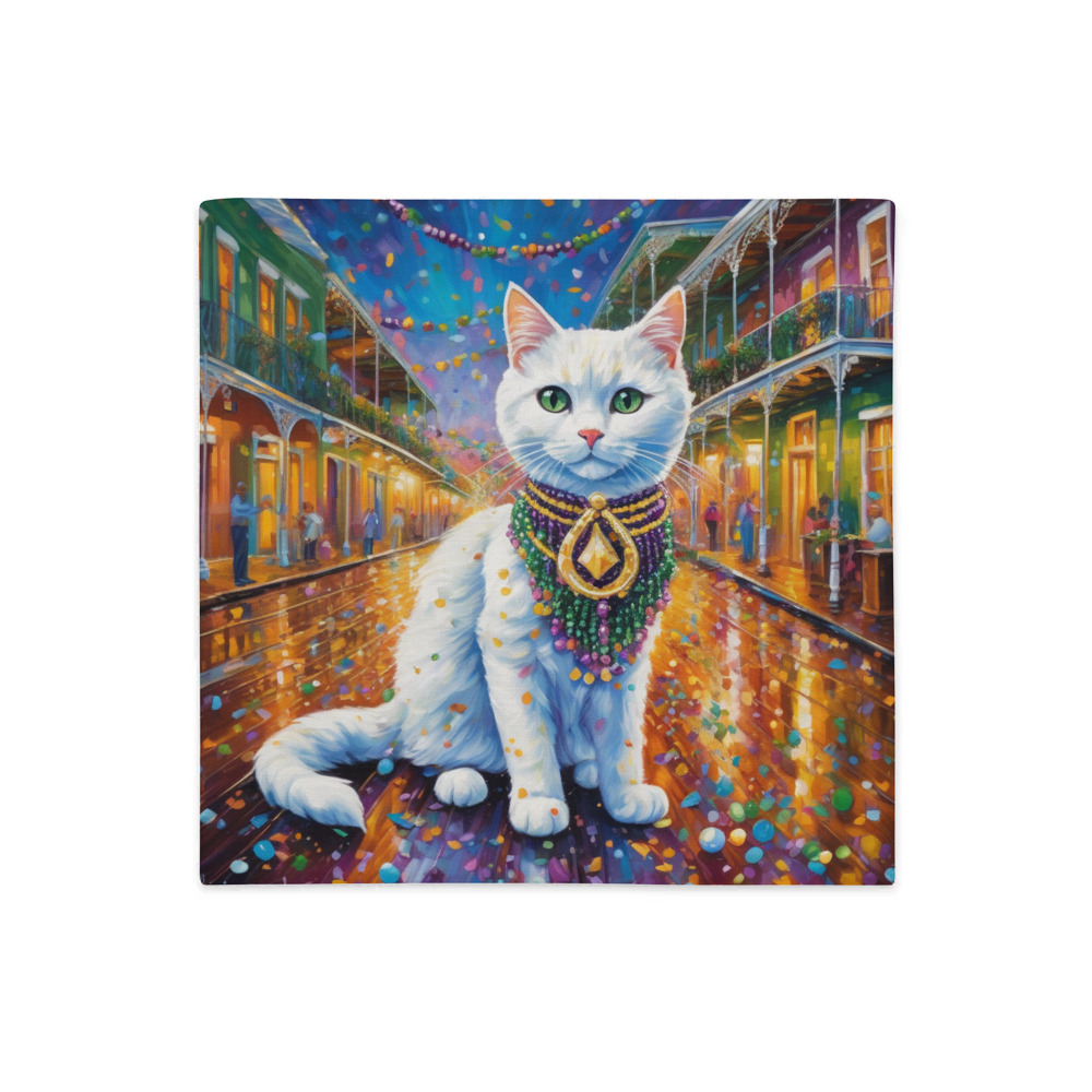 PugMug Custom White Companion Cat Premium Pillow Case