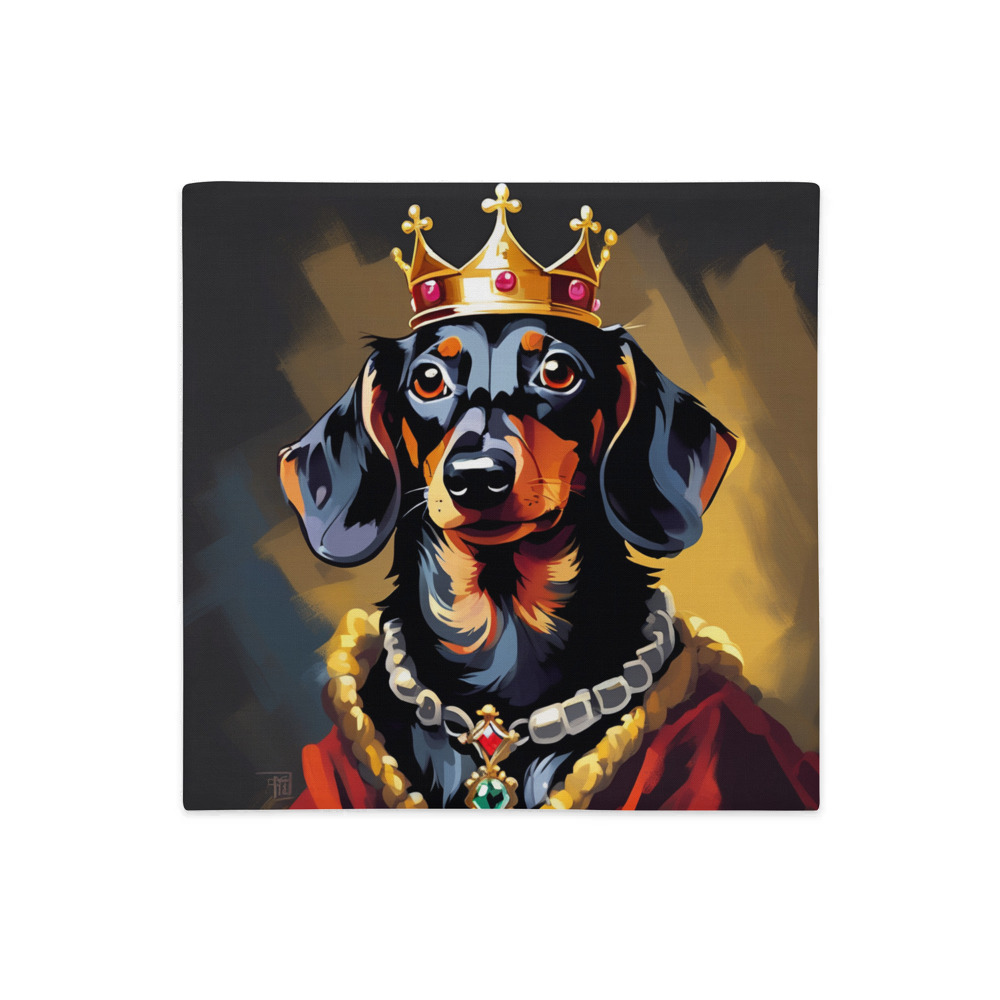 PugMug Custom Black Dachshund Premium Pillow Case