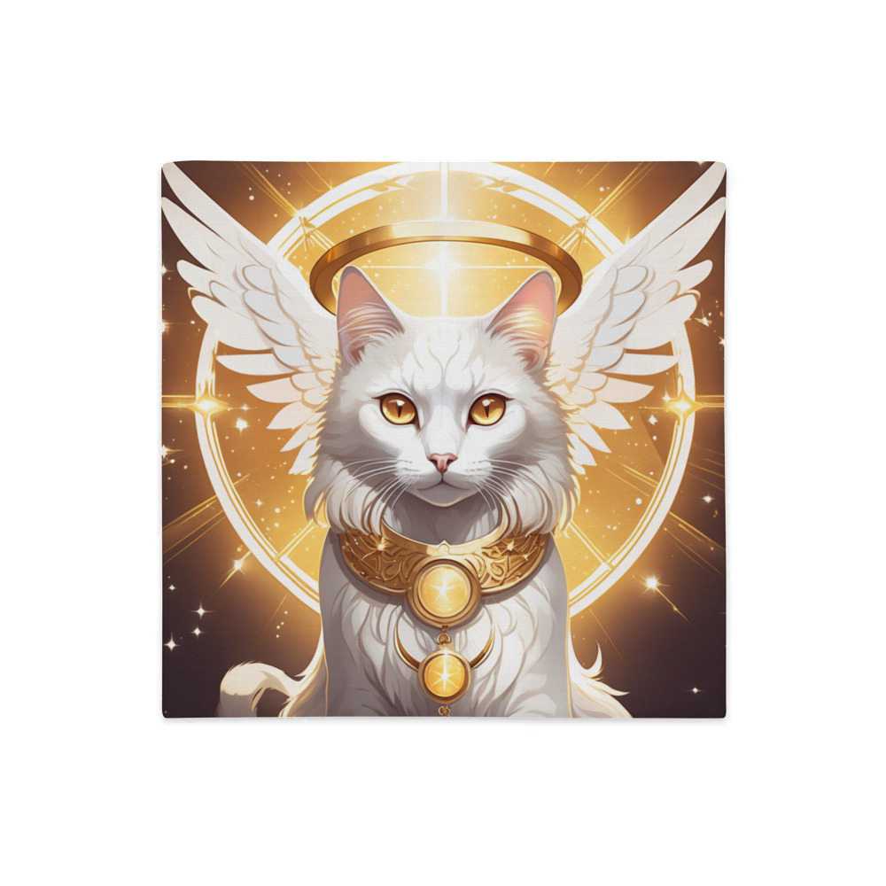 PugMug Custom White Companion Cat Premium Pillow Case