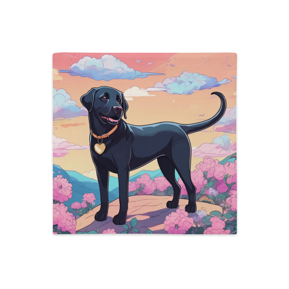 PugMug Custom Black Labrador Retriever Premium Pillow Case
