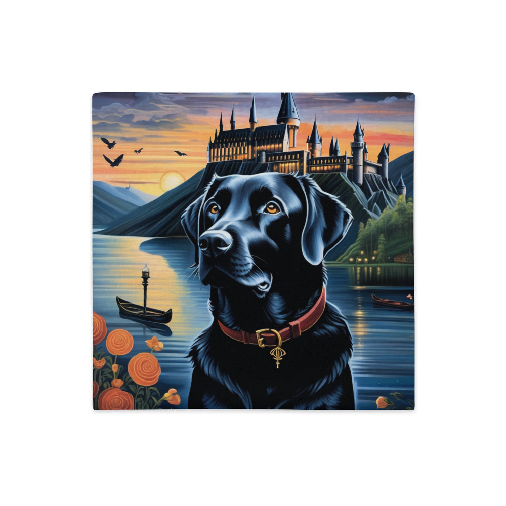 PugMug Custom Black Labrador Retriever Premium Pillow Case