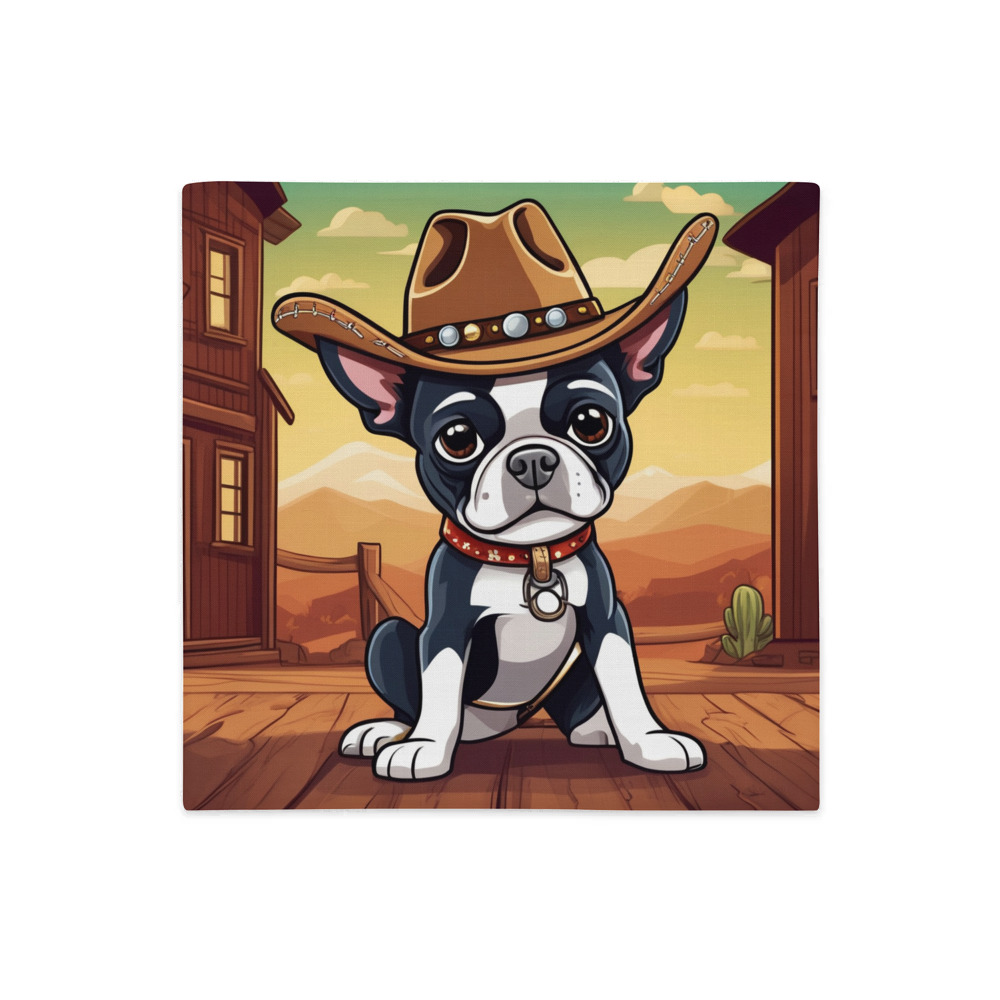 PugMug Custom Boston Terrier Premium Pillow Case