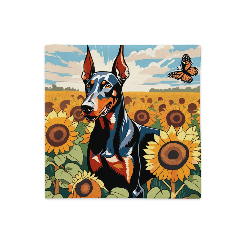 PugMug Custom Doberman Pinscher Premium Pillow Case