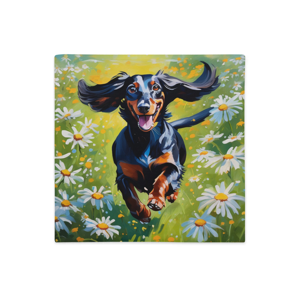 PugMug Custom Black Dachshund Premium Pillow Case