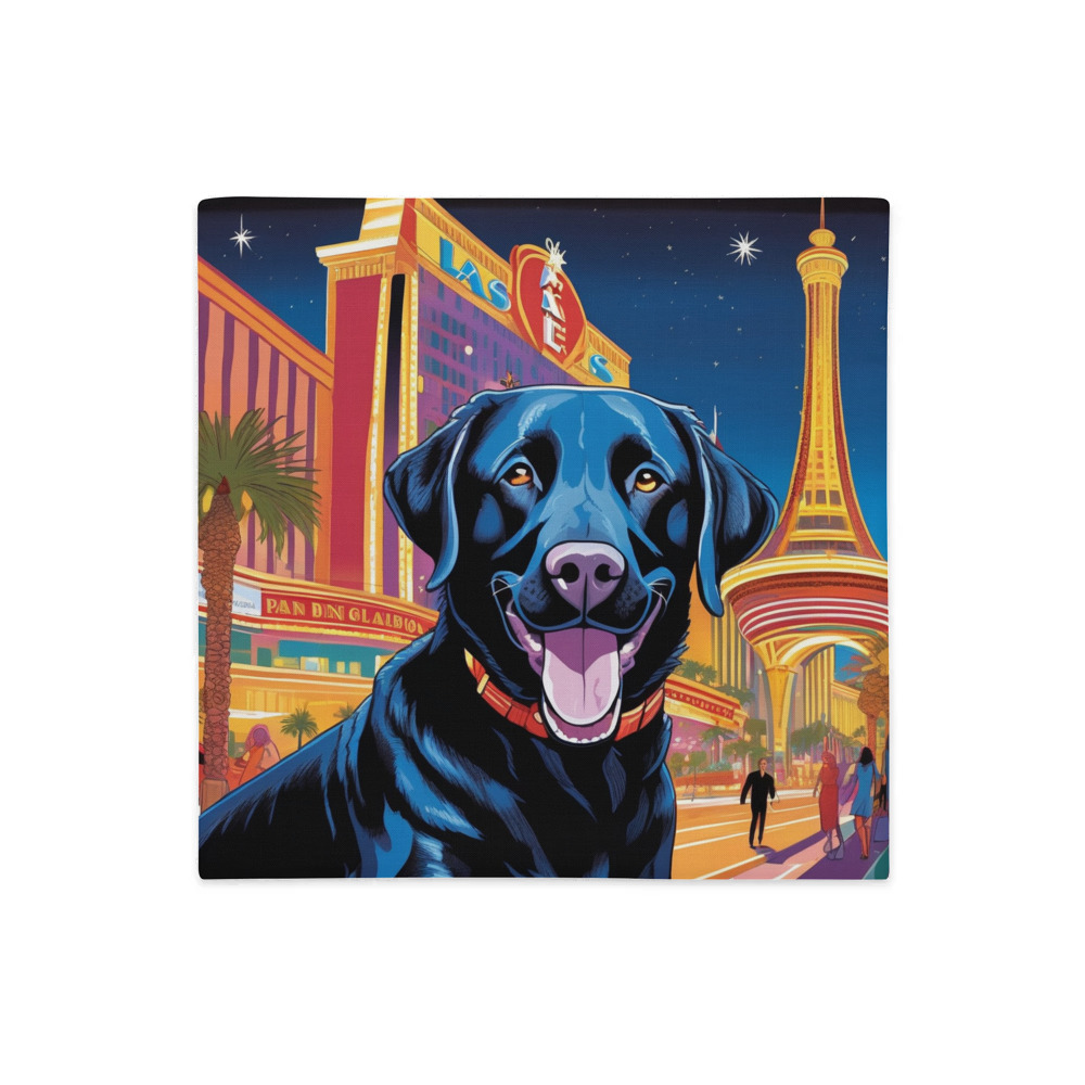 PugMug Custom Black Labrador Retriever Premium Pillow Case