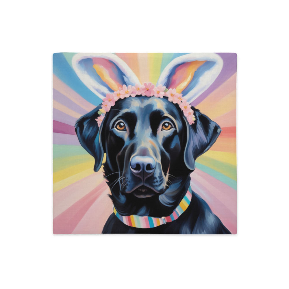 PugMug Custom Black Labrador Retriever Premium Pillow Case