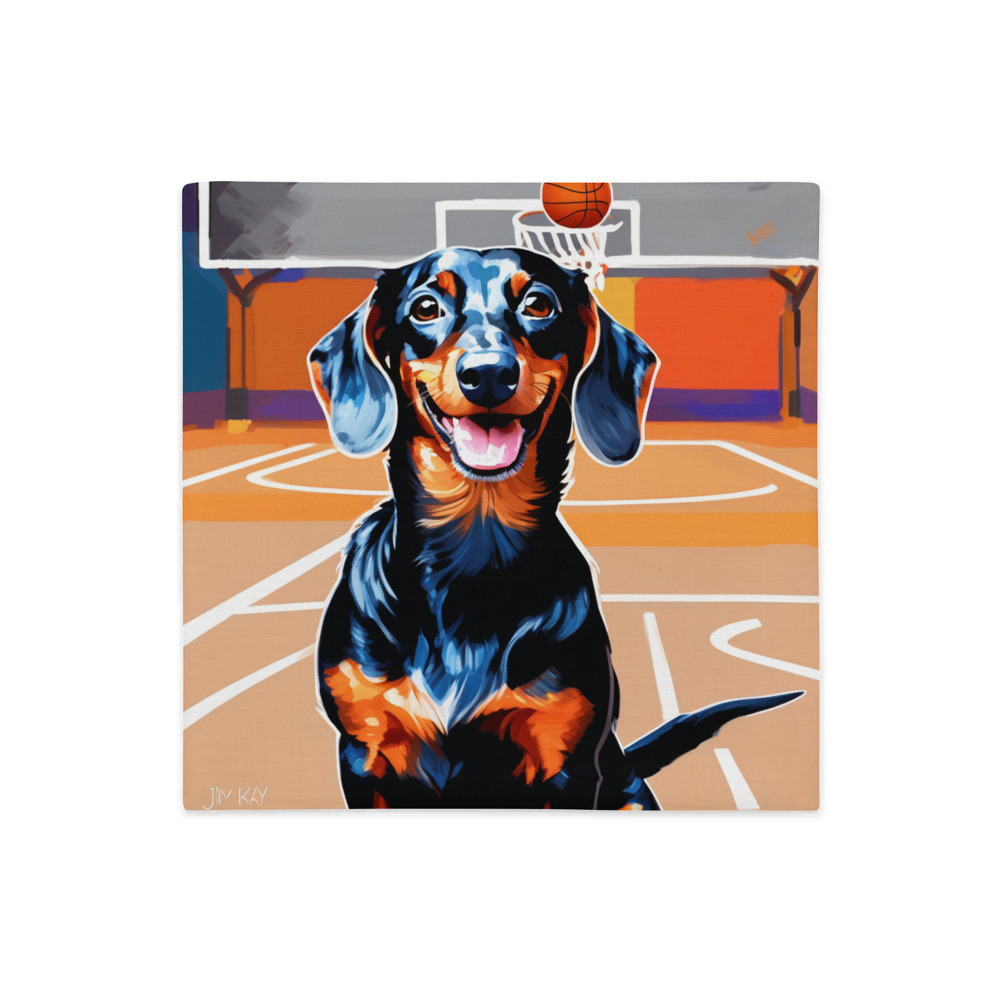 PugMug Custom Black Dachshund Premium Pillow Case