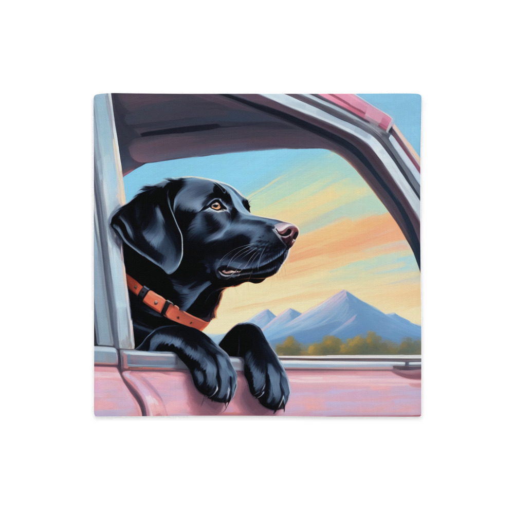 PugMug Custom Black Labrador Retriever Premium Pillow Case