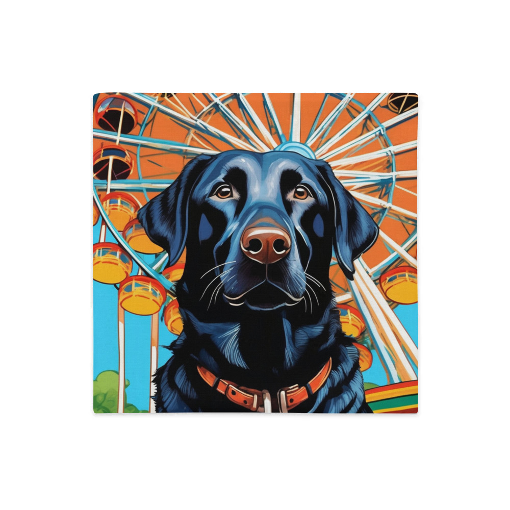 PugMug Custom Black Labrador Retriever Premium Pillow Case