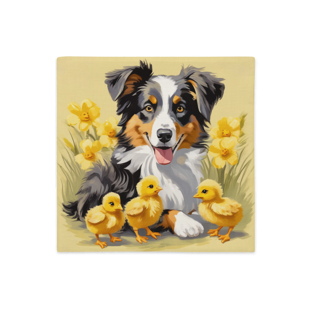 PugMug Custom Australian Shepherd Dog Premium Pillow Case