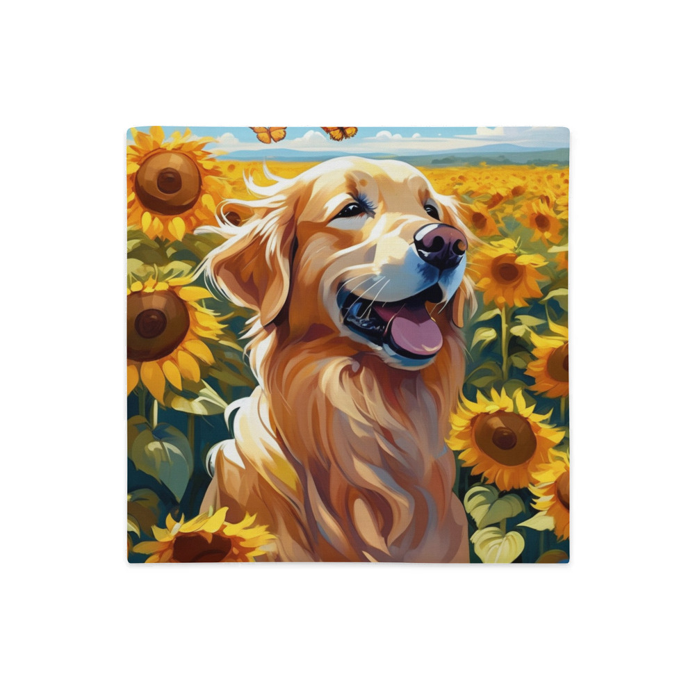 PugMug Custom Golden Retriever Premium Pillow Case