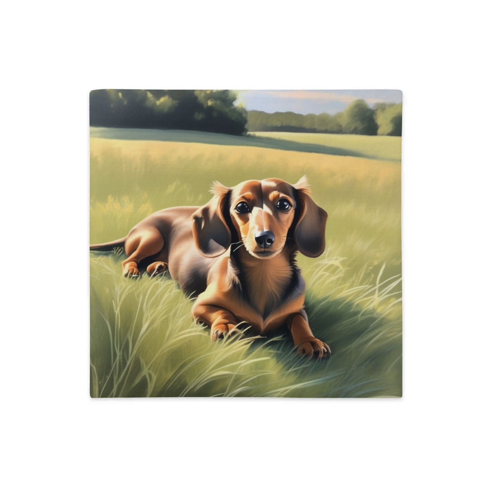 PugMug Custom Tan Dachshund Premium Pillow Case