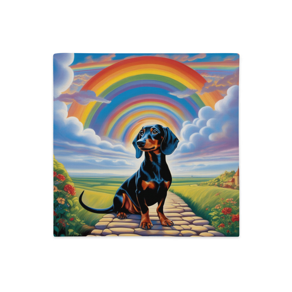 PugMug Custom Black Dachshund Premium Pillow Case