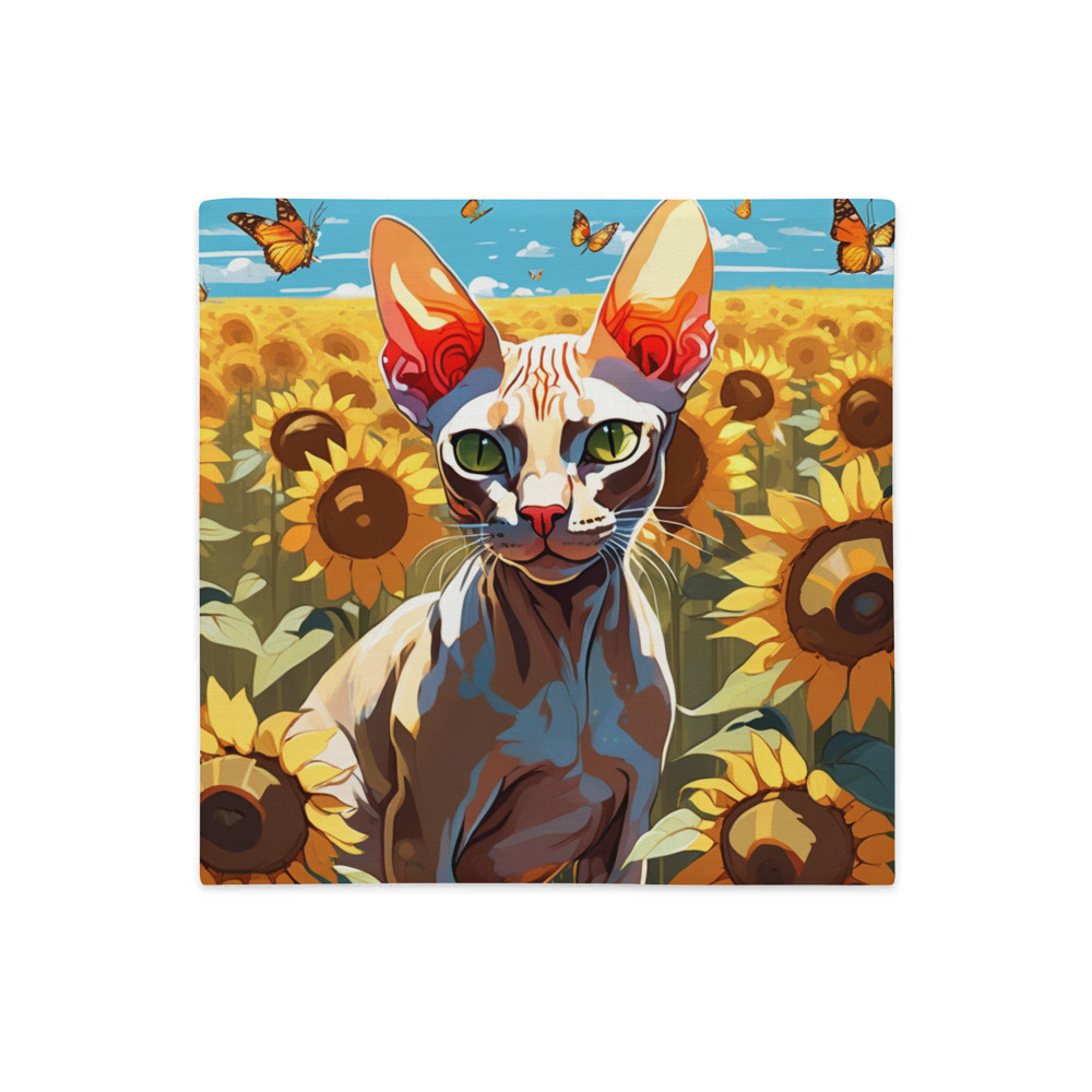 PugMug Custom Tabby Sphynx Cat Premium Pillow Case