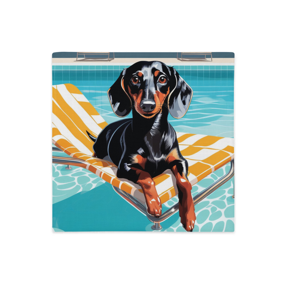 PugMug Custom Black Dachshund Premium Pillow Case