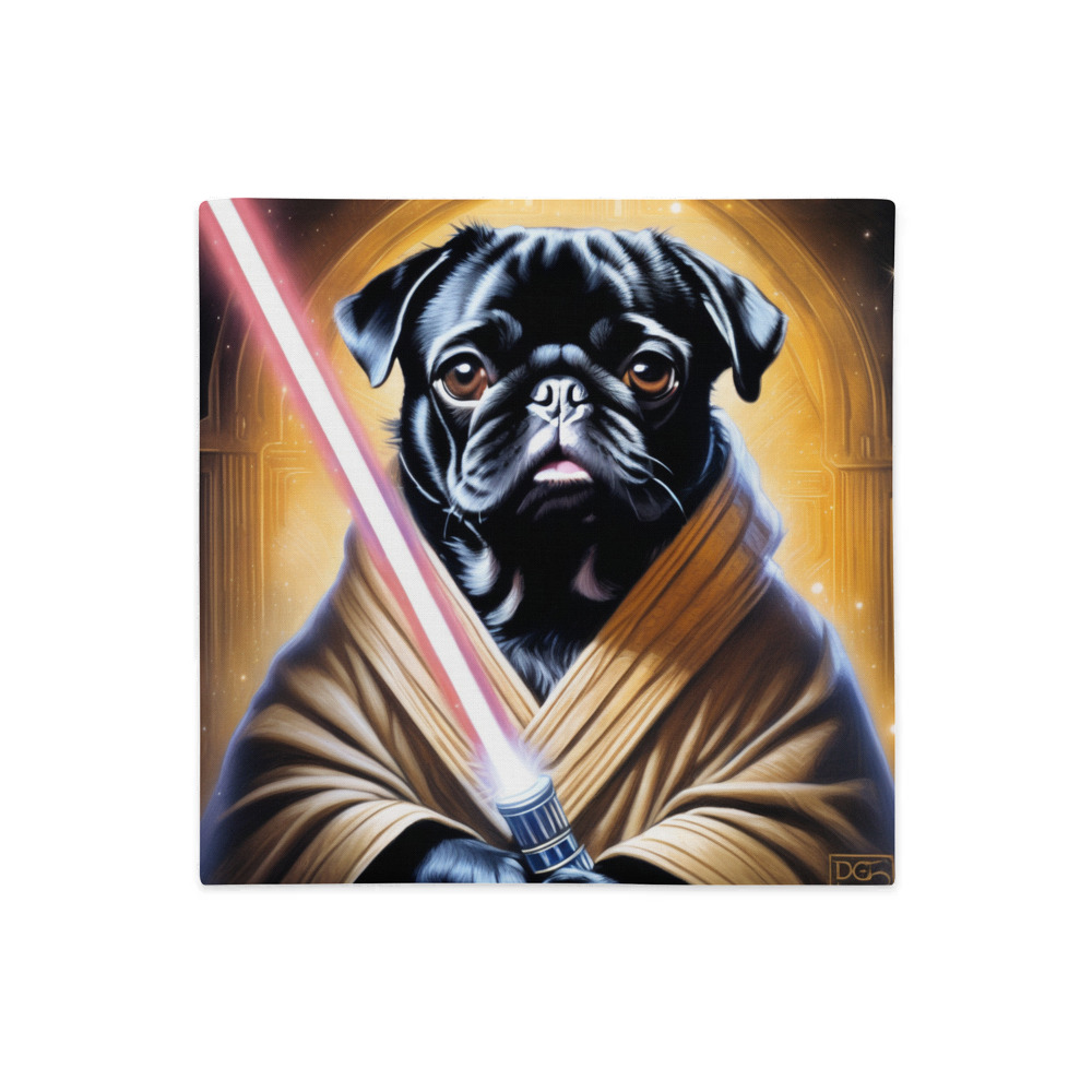 PugMug Custom Black Pug Premium Pillow Case