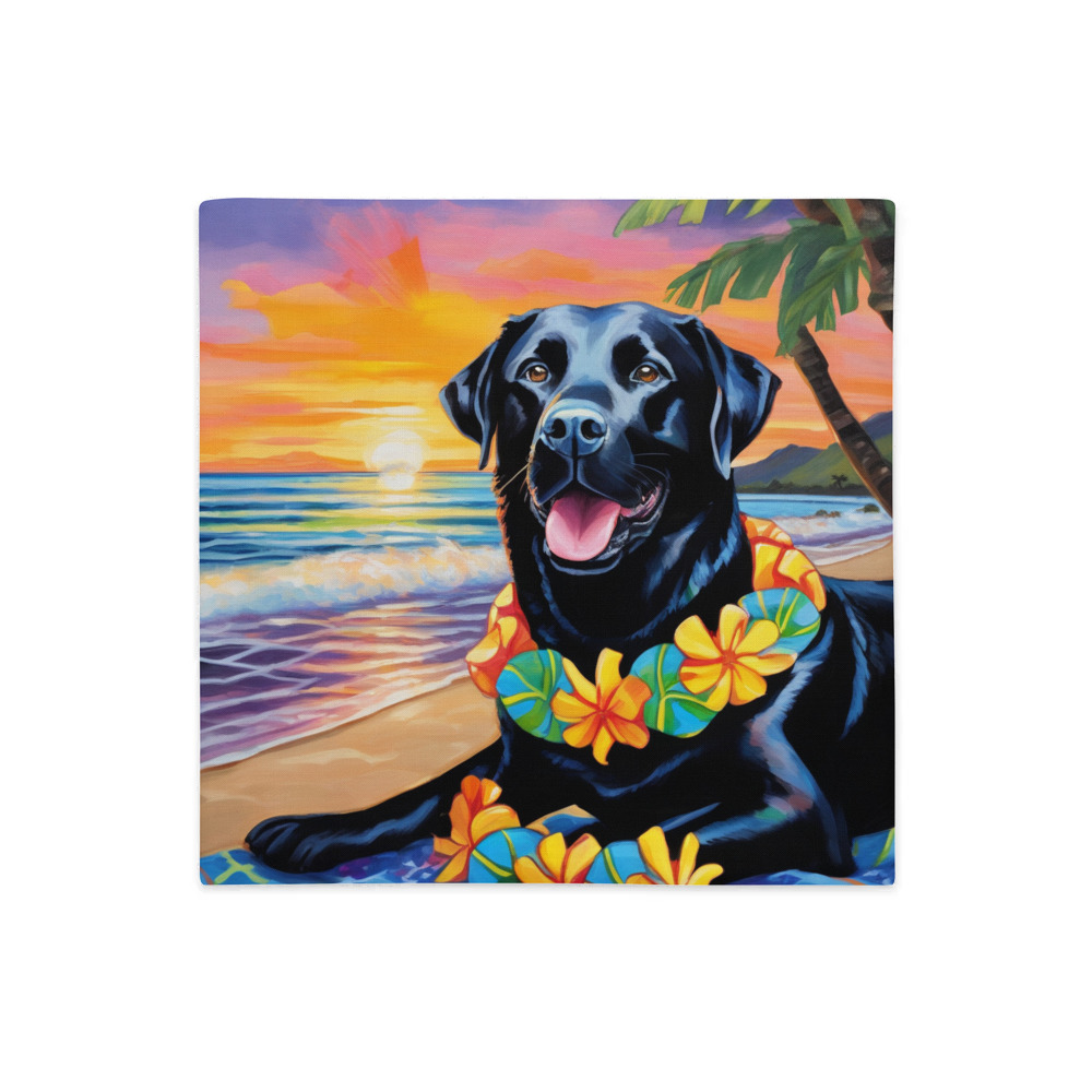 PugMug Custom Black Labrador Retriever Premium Pillow Case