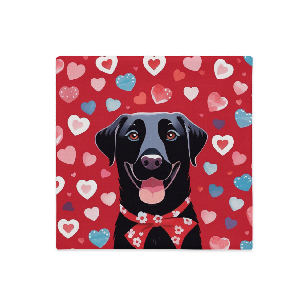 PugMug Custom Black Labrador Retriever Premium Pillow Case