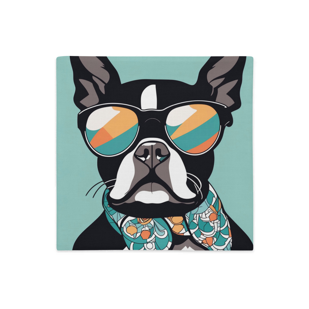 PugMug Custom Boston Terrier Premium Pillow Case