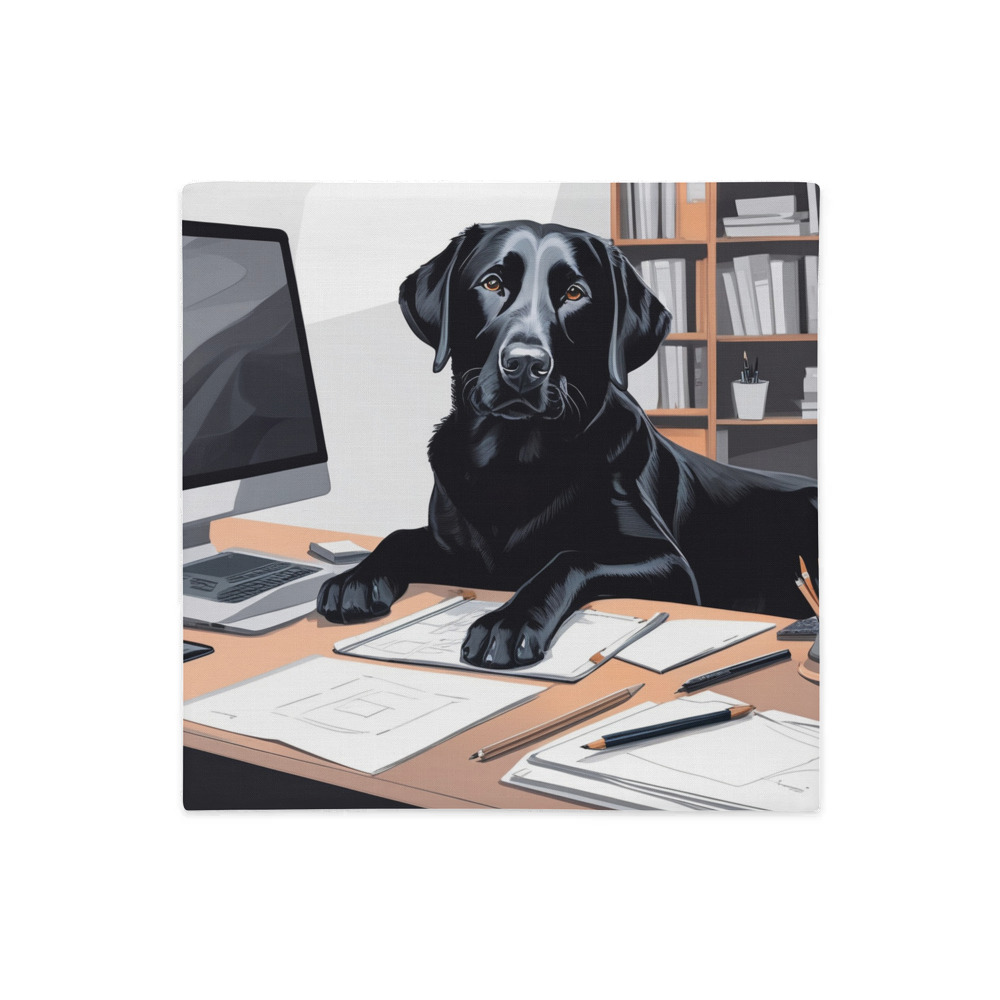 PugMug Custom Black Labrador Retriever Premium Pillow Case