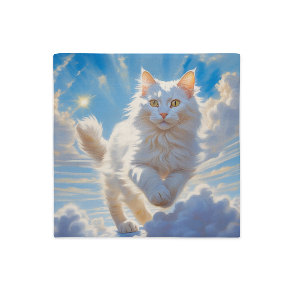 PugMug Custom White Companion Cat Premium Pillow Case