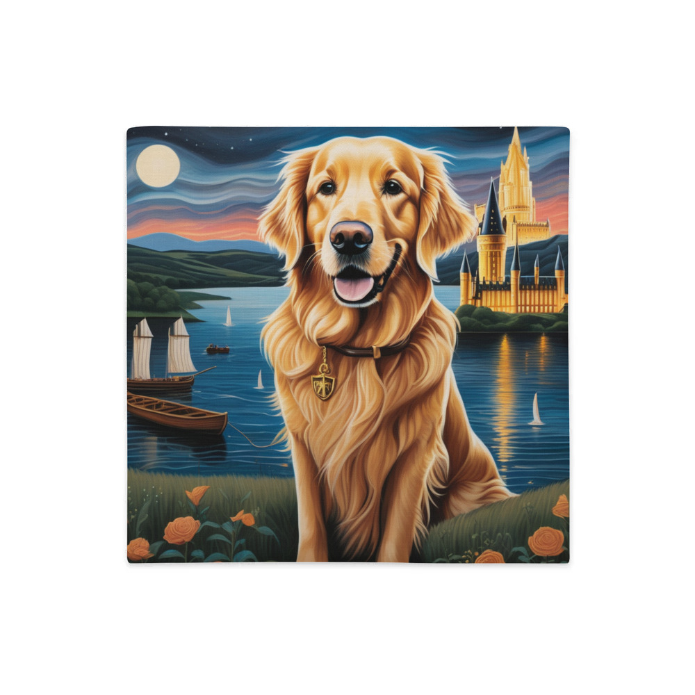 PugMug Custom Golden Retriever Premium Pillow Case