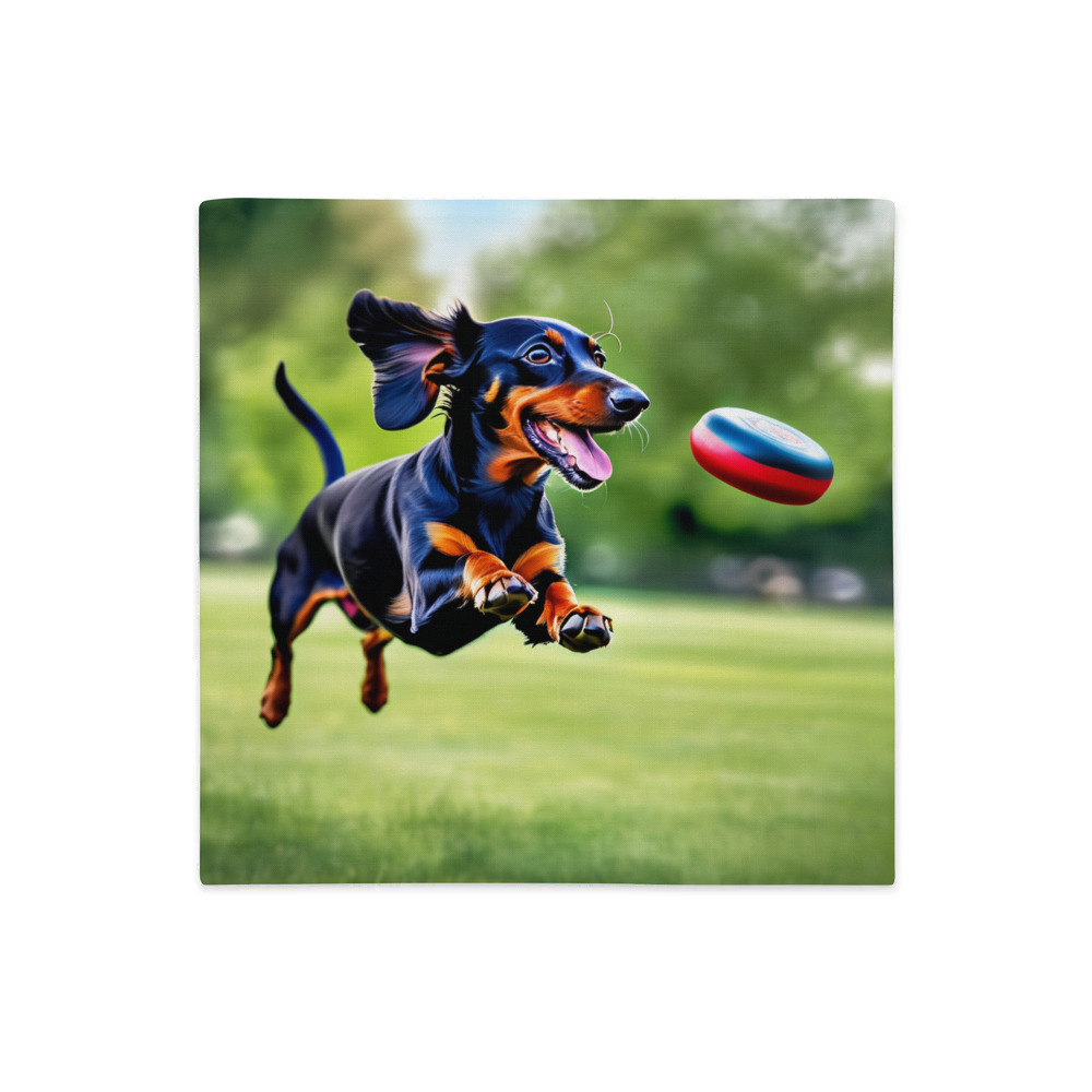 PugMug Custom Black Dachshund Premium Pillow Case