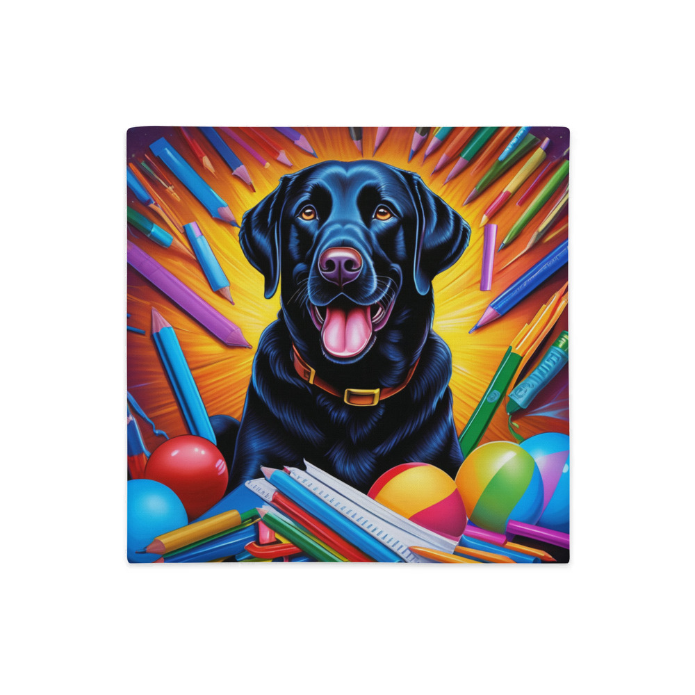 PugMug Custom Black Labrador Retriever Premium Pillow Case