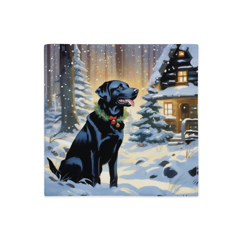 PugMug Custom Black Labrador Retriever Premium Pillow Case