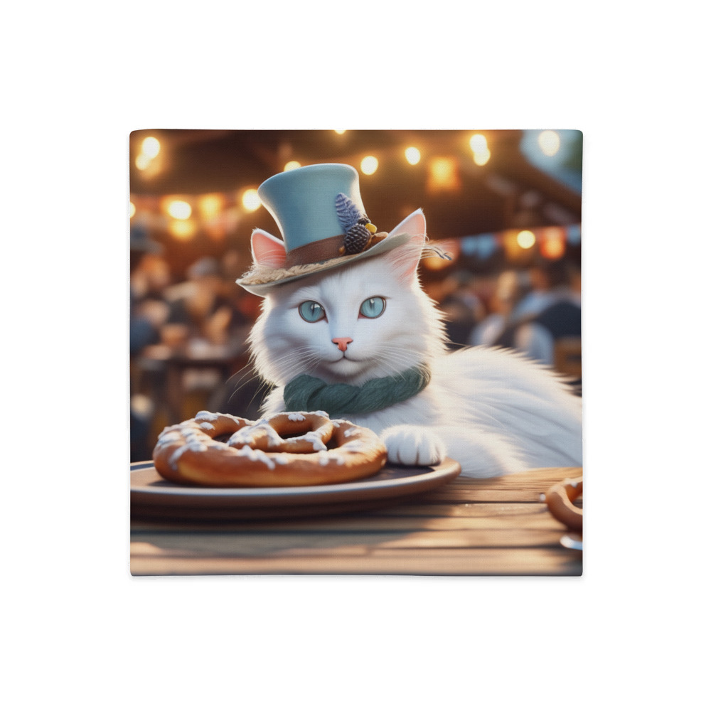 PugMug Custom White Companion Cat Premium Pillow Case