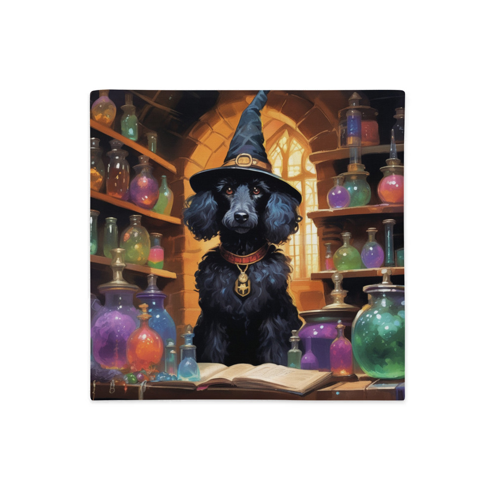 PugMug Custom Black Poodle Premium Pillow Case