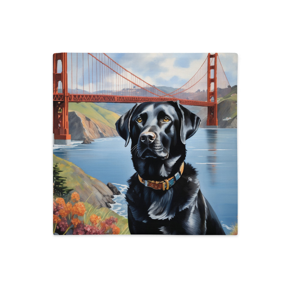 PugMug Custom Black Labrador Retriever Premium Pillow Case