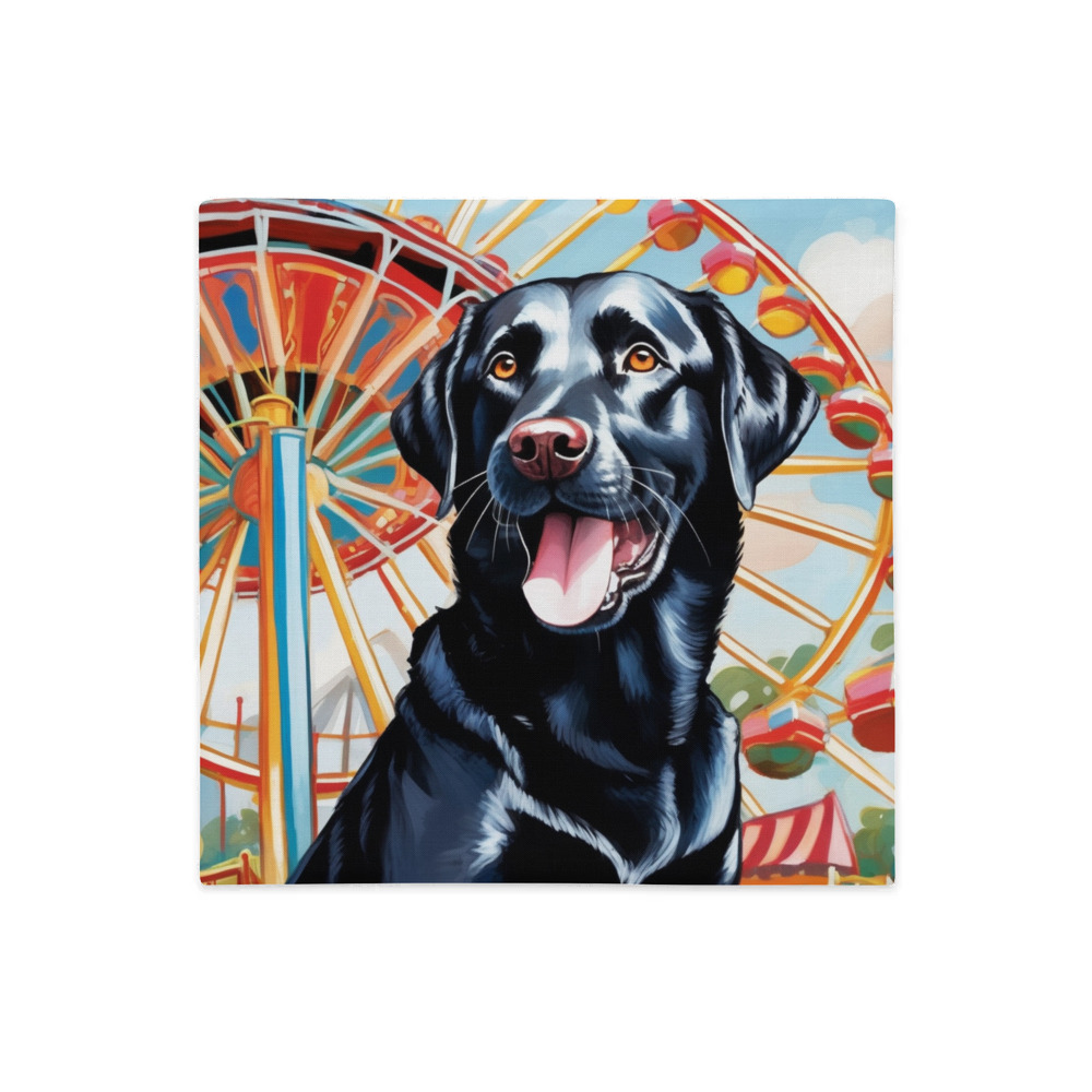 PugMug Custom Black Labrador Retriever Premium Pillow Case