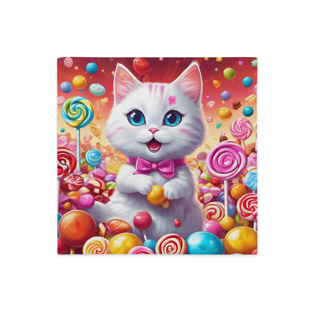 PugMug Custom White Companion Cat Premium Pillow Case