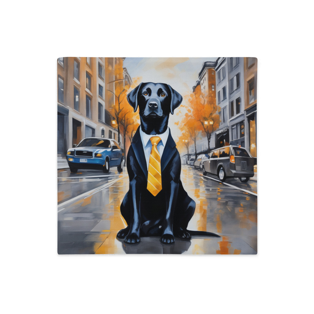 PugMug Custom Black Labrador Retriever Premium Pillow Case