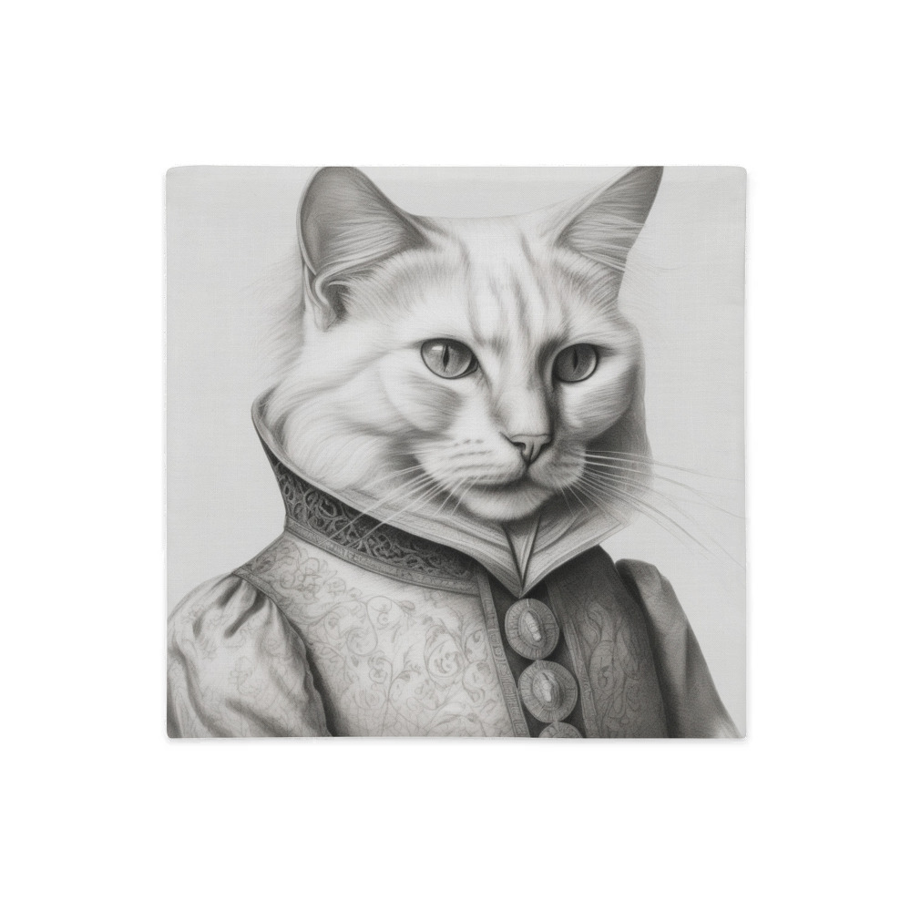 PugMug Custom White Companion Cat Premium Pillow Case