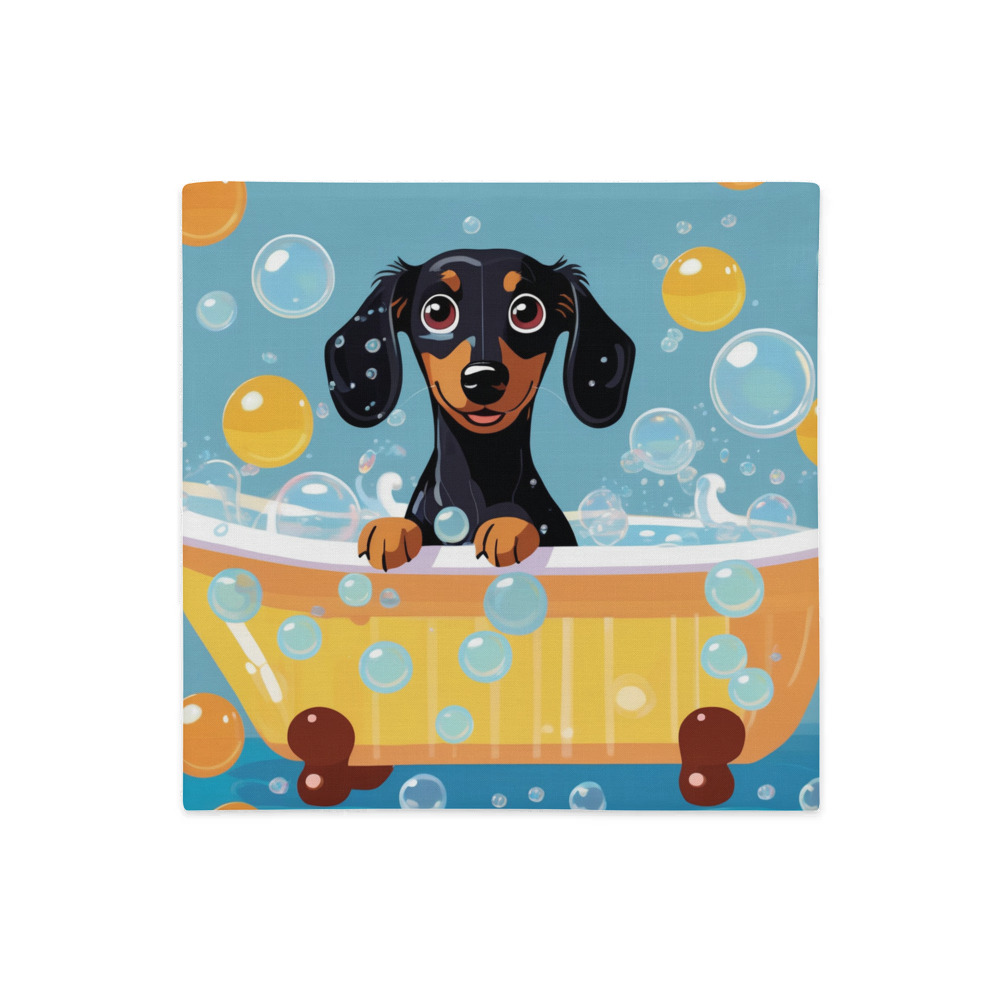 PugMug Custom Black Dachshund Premium Pillow Case