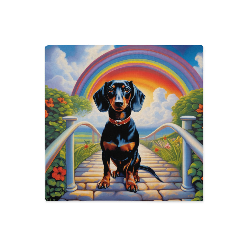 PugMug Custom Black Dachshund Premium Pillow Case