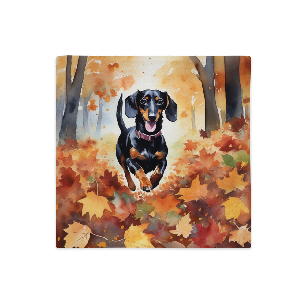 PugMug Custom Black Dachshund Premium Pillow Case