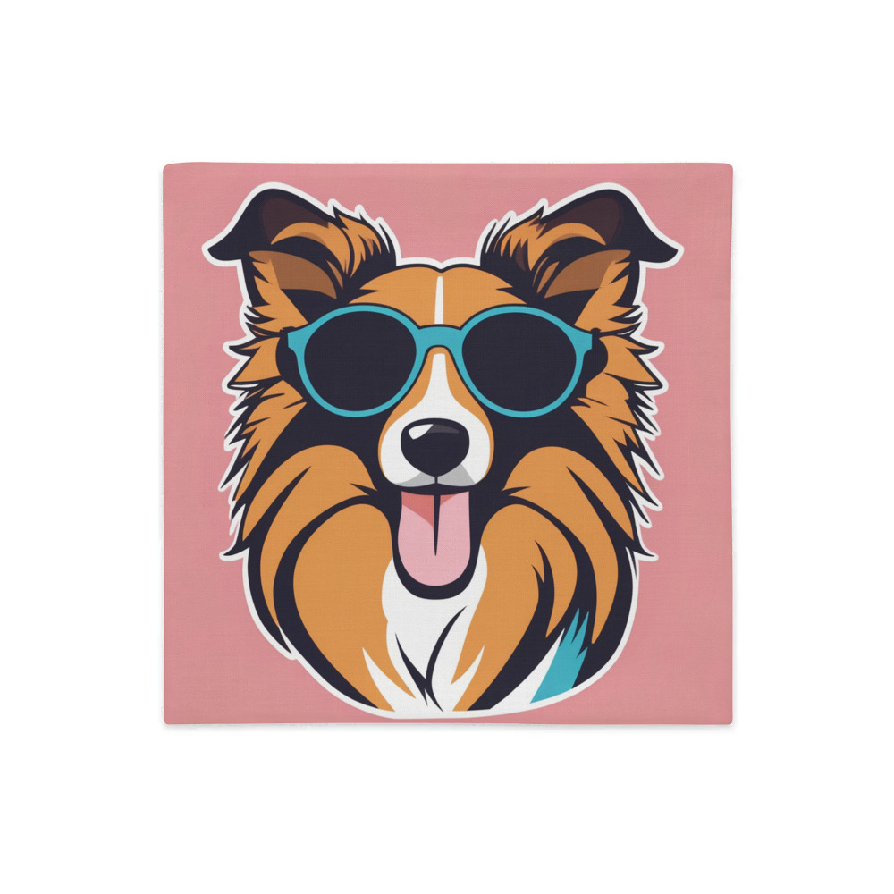 PugMug Custom Shetland Sheepdog Premium Pillow Case