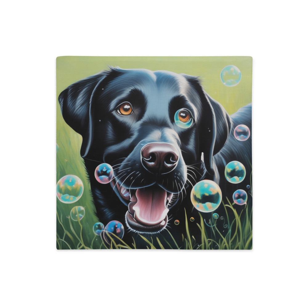 PugMug Custom Black Labrador Retriever Premium Pillow Case
