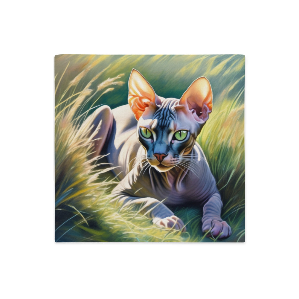 PugMug Custom Tabby Sphynx Cat Premium Pillow Case