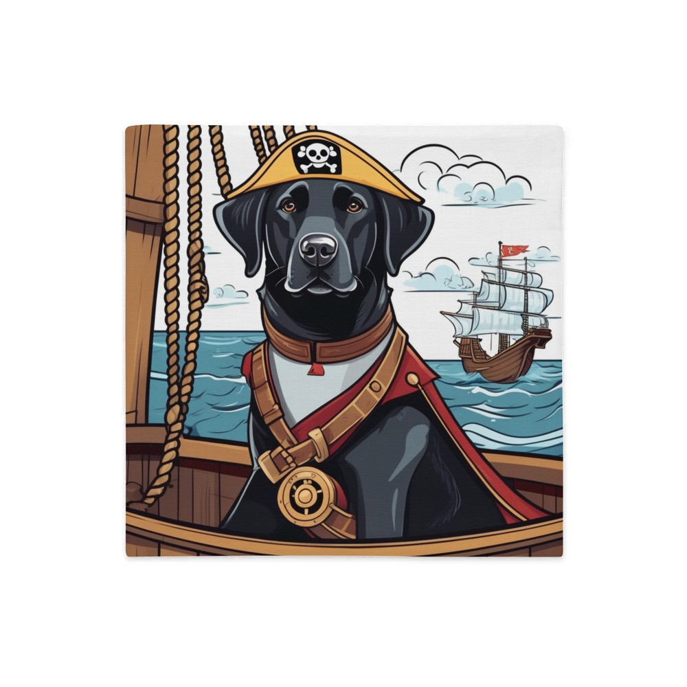 PugMug Custom Black Labrador Retriever Premium Pillow Case