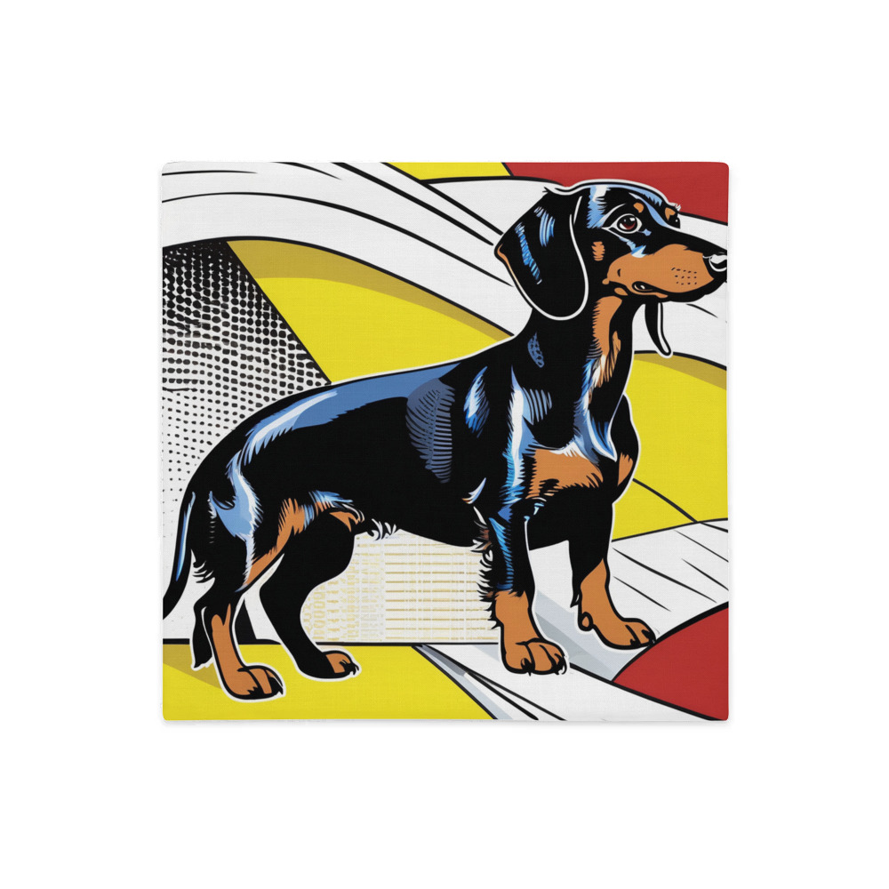 PugMug Custom Black Dachshund Premium Pillow Case