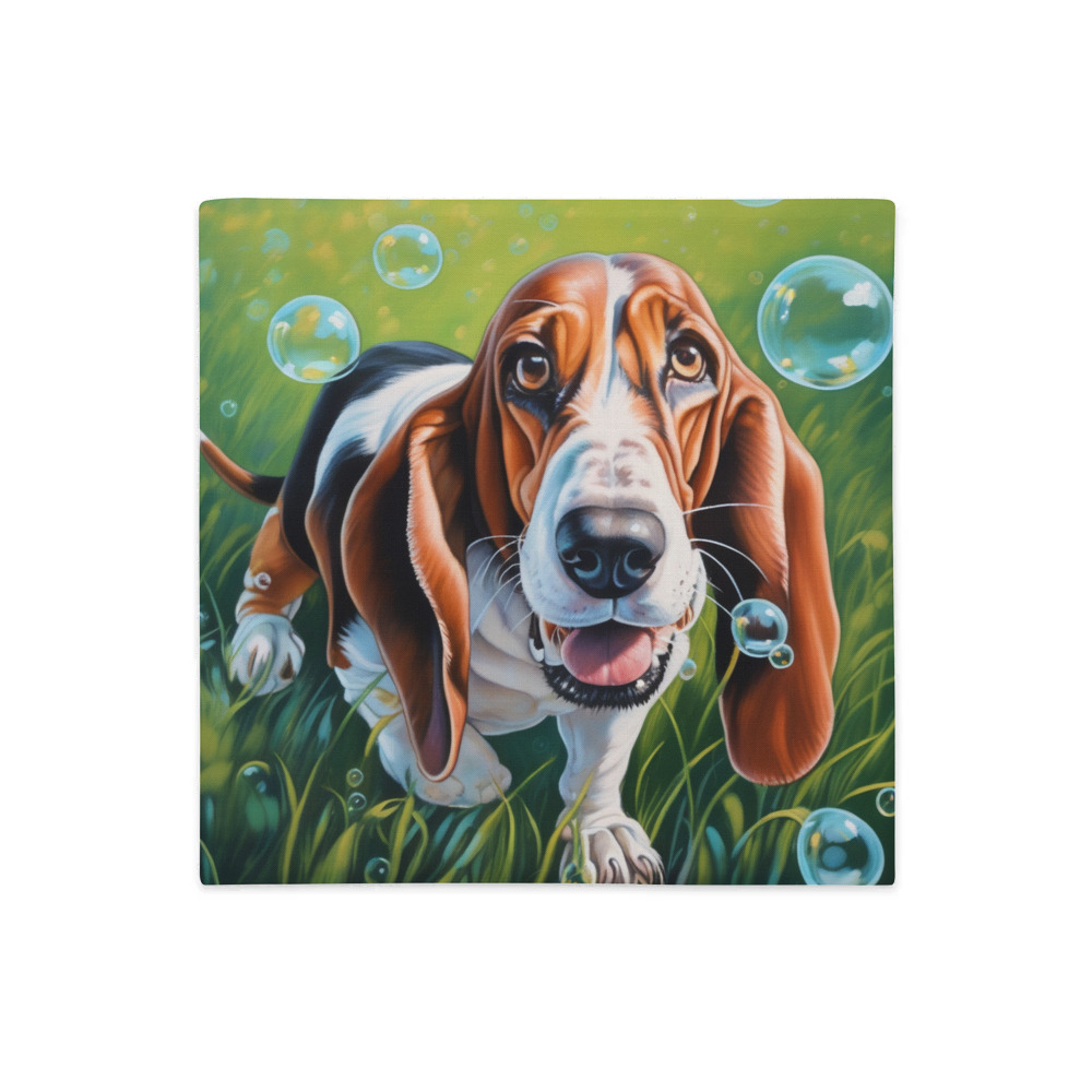 PugMug Custom Basset Hound Premium Pillow Case